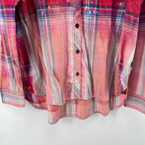 Orvis Womens Button Down Shirt Stretch Long Sleeve Plaid Pocket Red Size XL - Picture 5 of 12
